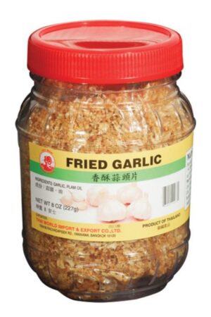Fried Garlic </br></br><span id= "product"> 12 x 8 oz </br> Plastic Jar </br> DF122 </br> COCK</span>