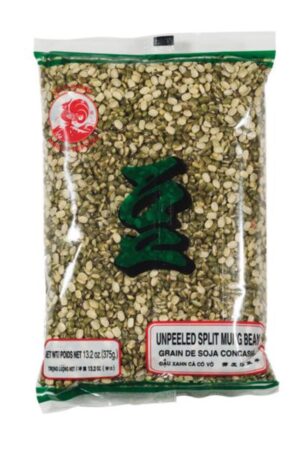 Unpeeled Split Mung Bean </br></br><span id= "product"> 50 x 13.2 oz </br> Bag </br> DF310 </br> COCK</span>