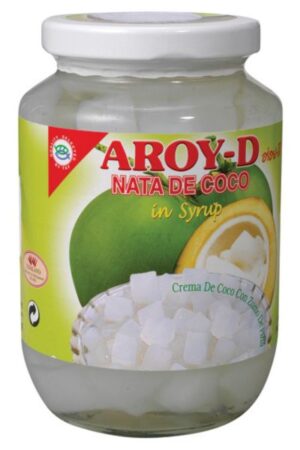 Nata de Coco </br></br><span id= "product"> 24 x 16 oz </br> Glass Jar </br> PF008 </br> AROY-D</span>