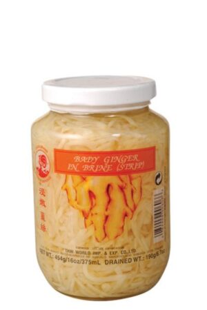 Baby Ginger Strips </br></br><span id= "product"> 24 x 16 oz </br> Glass Jar </br> PV013 </br> COCK</span>