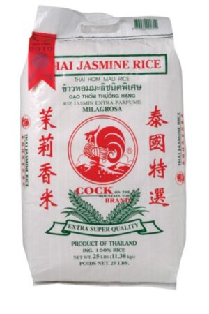 Jasmine Rice </br></br><span id= "product"> 1 x 50 lbs </br> Bag </br> RR001A </br> COCK</span>