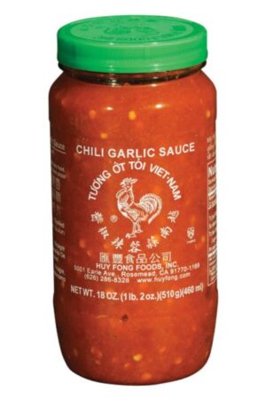 Chili Garlic Sauce </br></br><span id= "product"> 12 x 18 oz </br>Glass Bottle </br> SC100 </br> COCK</span>