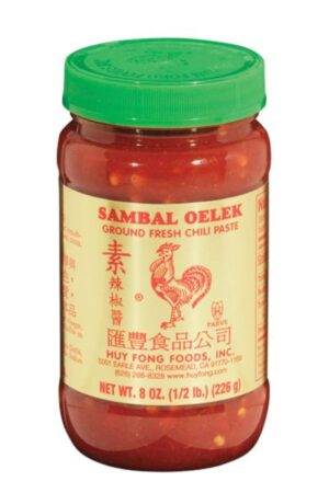 Sambal Oelek Ground Chili Paste </br></br><span id= "product"> 24 x 8 oz </br> Glass Bottle </br> SC131 </br> COCK</span>