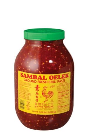 Sambal Oelek Ground Chili Paste </br></br><span id= "product"> 3 x 136 oz </br>Plastic Bottle </br> SC132 </br> COCK</span>